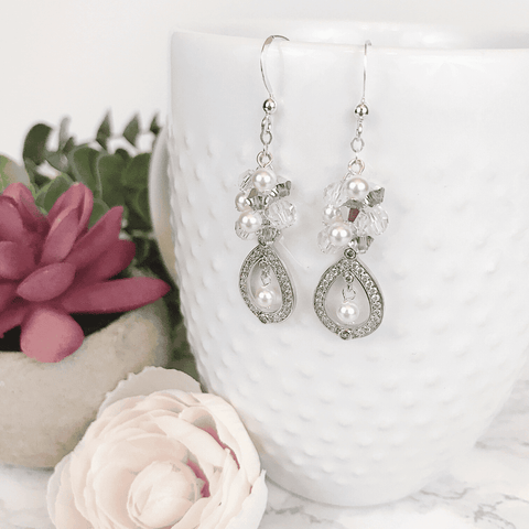 Bridal Cluster Earrings - Style Avenue Studios