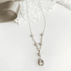 Bridal Beauty Y Necklace | Pearl & Crystals - Style Avenue Studios